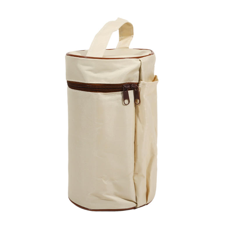 Набор ланч-боксов Портативный Сохраняющий тепло Круглый контейнер с термосумкой Штабелируемая сумка для бенто для офиса, улицы, для ежедневной переноски еды