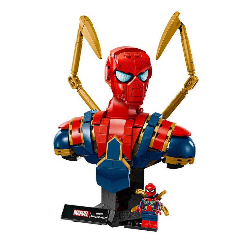 Строительные блоки, совместимые с Lego 76326, Супергерой Marvel Человек-Паук, Модель бюста, Набор, Подарок