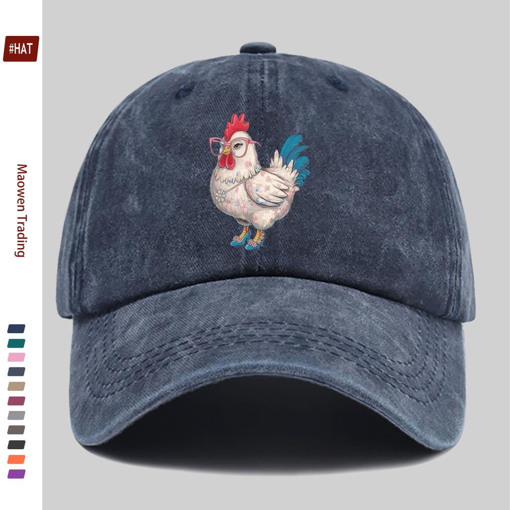 pc pcs Adjustable Trucker Cap with Buckle Closure Anthropomorphic Chick Print Suitable for for Homecoming Beach Parties Sk