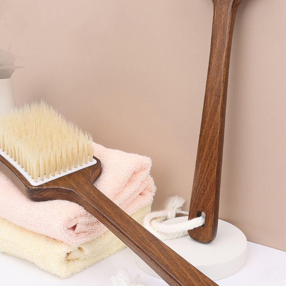 Soft Bristles Back Scrubber Ergonomic Shower Back Scrub Scrubbing Brush Bath Brush Bathroom Tools