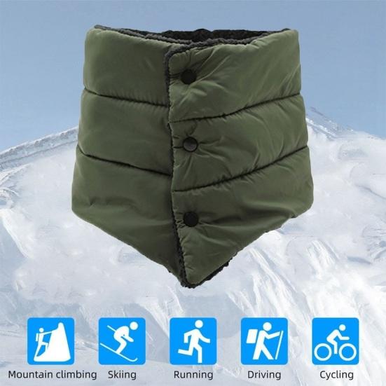 Women Down Scarf High Collar Design Thickened Velvet Lining Scarf Waterproof Versatile Solid Color Cozy Scarf