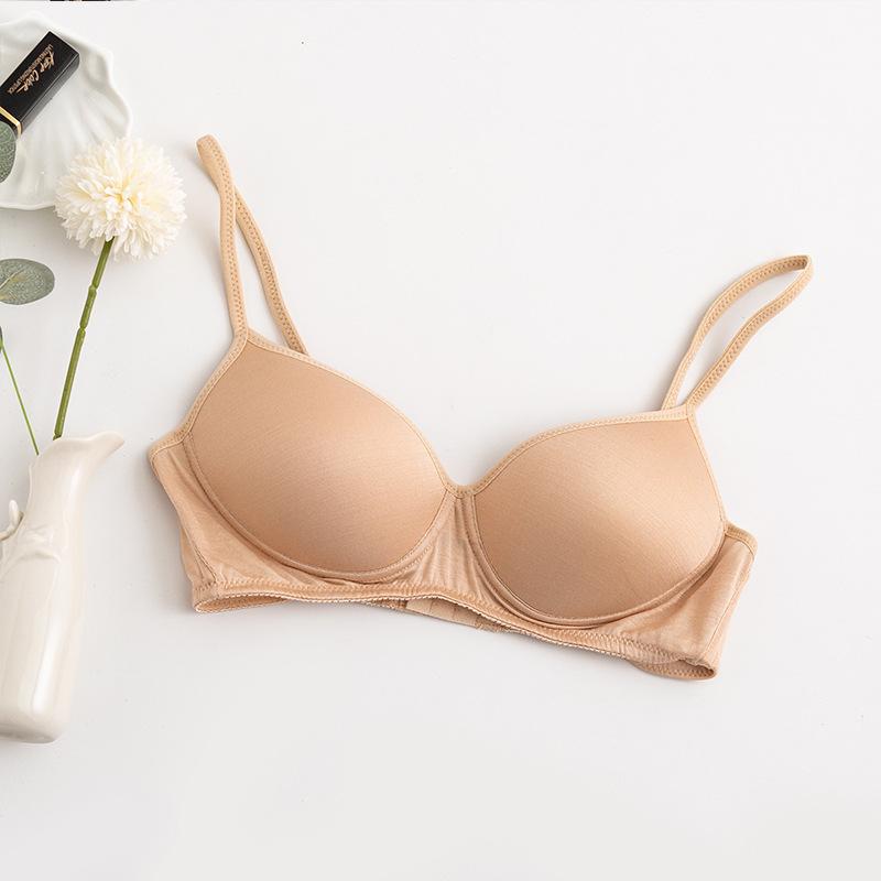 Silk Bra Women's Mulberry Silk Underwear Silk Bra Thin Sports No Rim Bra Girls Bra