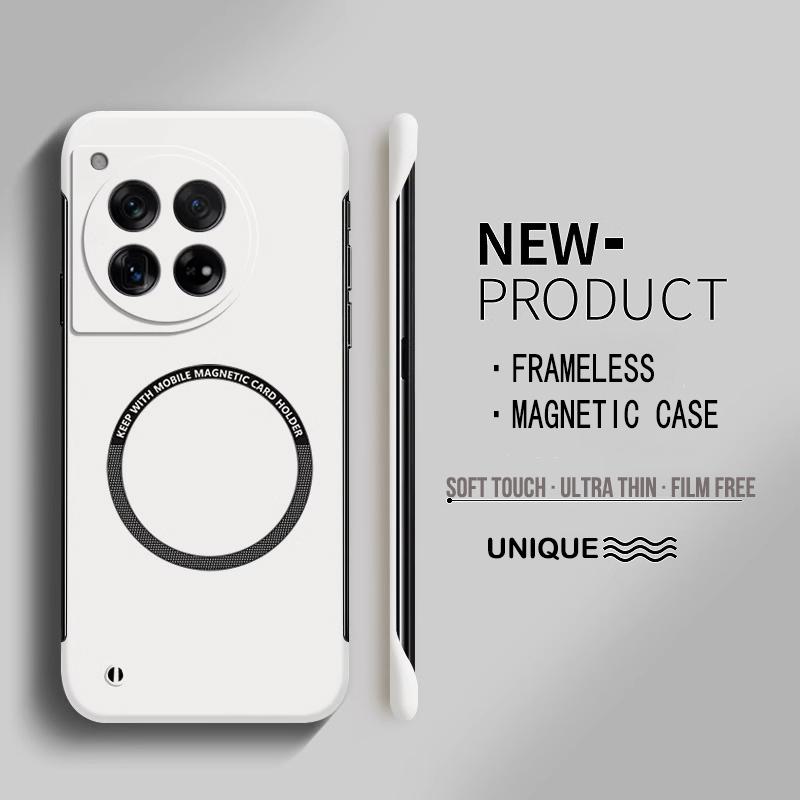 Ультратонкий жесткий магнитный чехол для телефона из поликарбоната без рамки для Magsafe Oneplus 12 12R 11 11R 10T 10R 10 Pro матовый цветной однотонный чехол