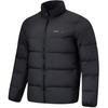 Li Ning Fitness Series Solid Color Zipper Stand Collar Comfortable Breathable Short Down Jacket Men Jackets Black AYMT249-4