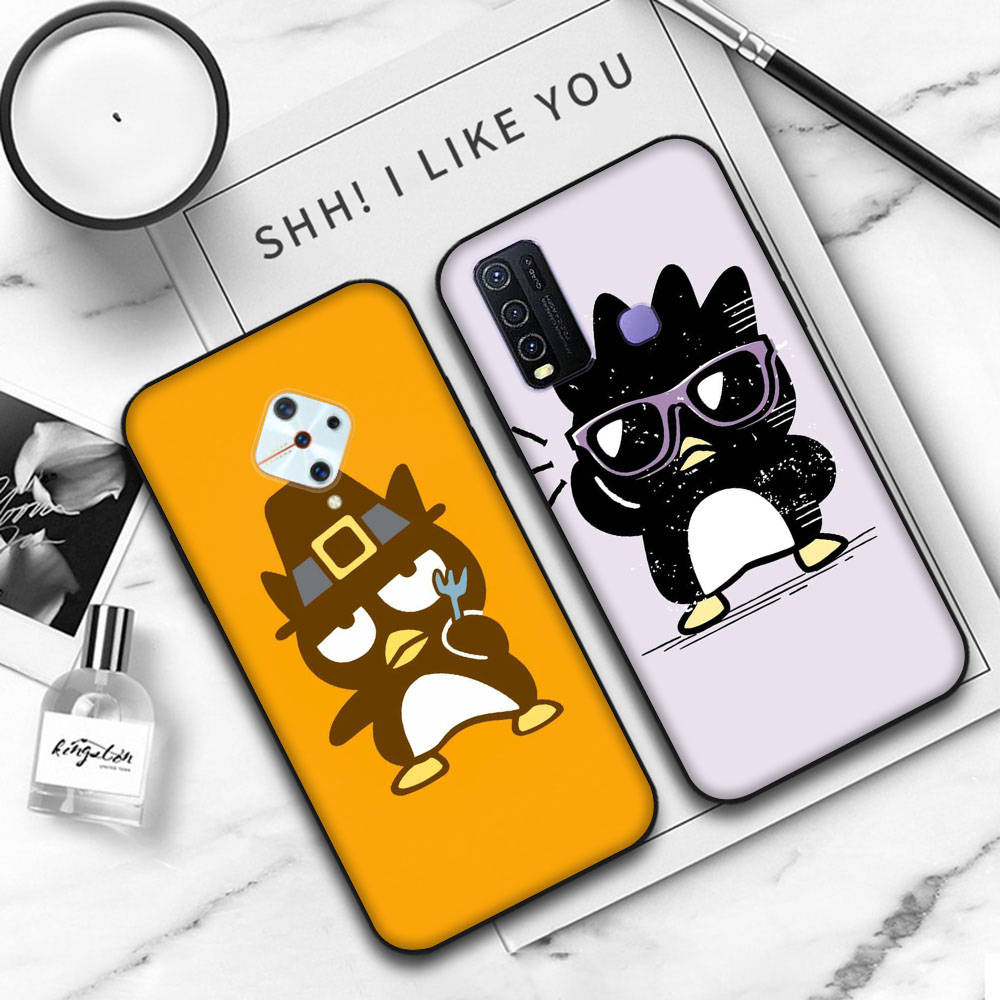 JZ13 Черный мягкий чехол Badtz-maru для OPPO Reno 8 6 5 4 Pro Plus Find X3 A17 A3 A31 A38 A40 A53 A54 A55 A74 A76 A78 A77 A80 A94 A95 A96 Lite