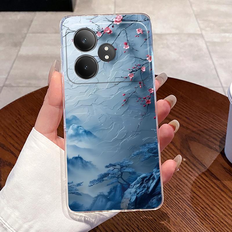 Гелевый чехол для Realme GT Neo 6 SE/GT Neo6/GT 6T/Realme GT 6 Прозрачный силиконовый мягкий ТПУ задняя крышка Милый Кот Кролик Защитный чехол