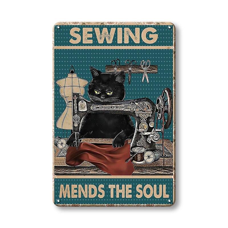 Винтажные металлические плакаты с черным котом, жестяная вывеска, мой Господь, настенные панно, забавные украшения, настенная живопись, модный стиль, домашний железный декор