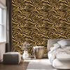 Gold Leather Ochre Wallpaper, Ochre Background for Living Room and Bedroom 50x1000