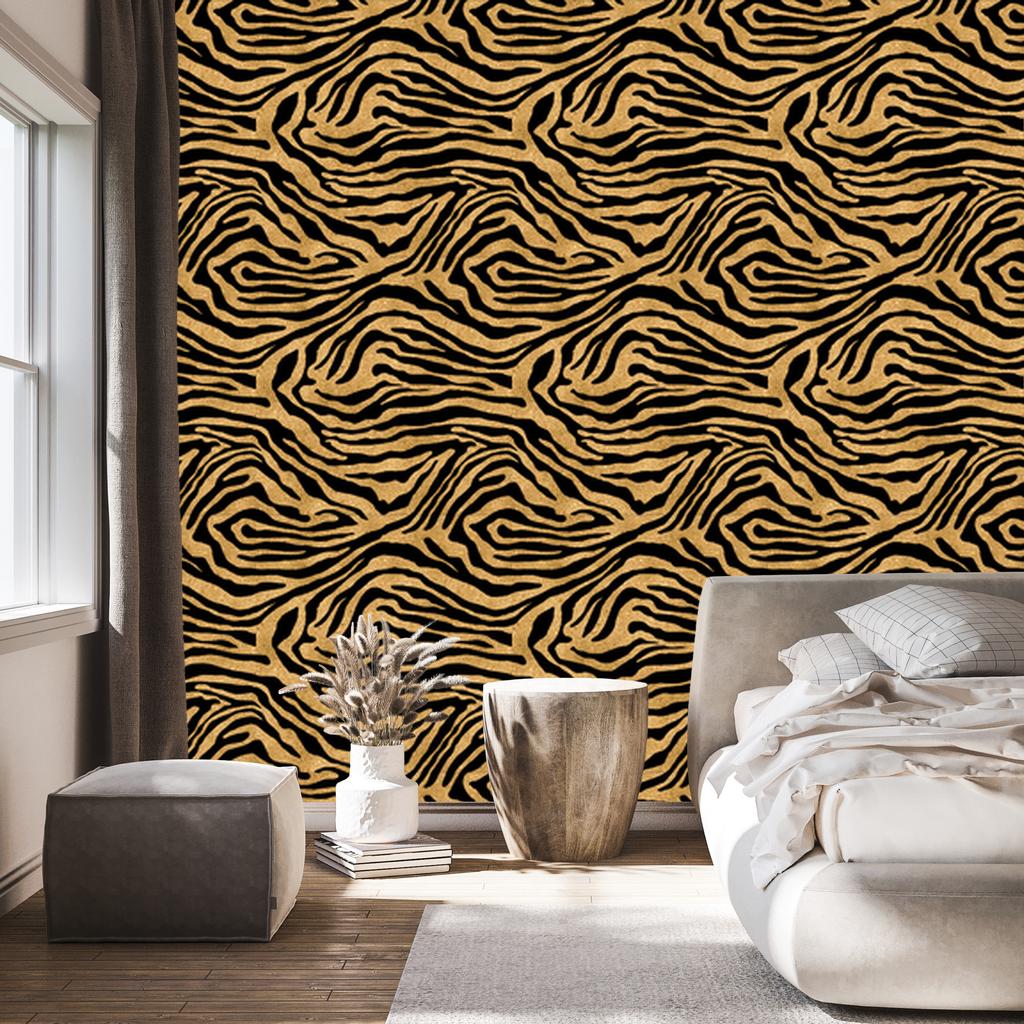 Gold Leather Ochre Wallpaper, Ochre Background for Living Room and Bedroom 50x1000