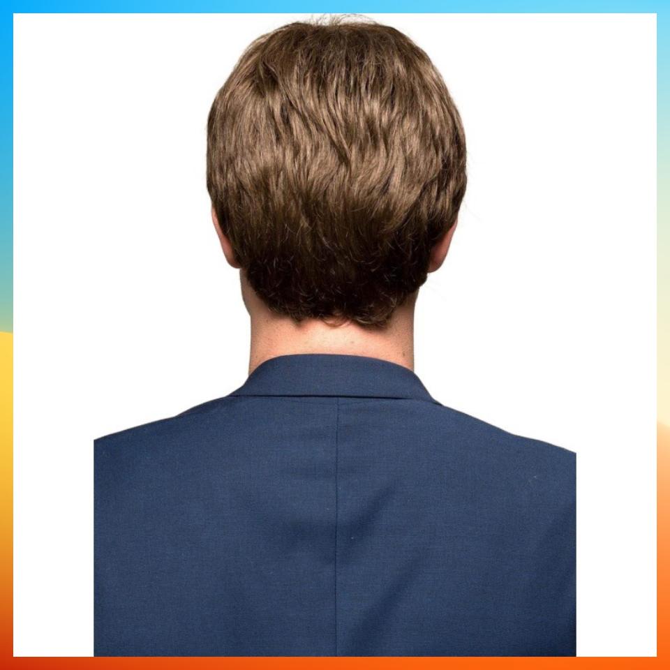 2025 Европейский модный короткий прямой парик для мужчин HW760