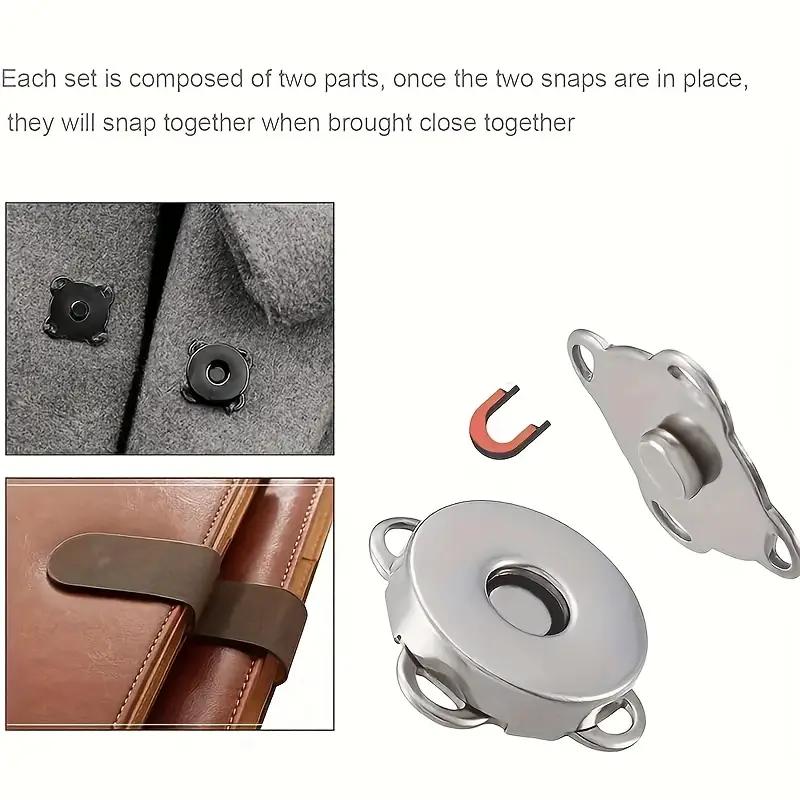 5 комплектов квадратных магнитных кнопок, застежек, кнопок, сумочек, кошельков, сумок для рукоделия, деталей, аксессуаров, 18 мм, цвет на выбор