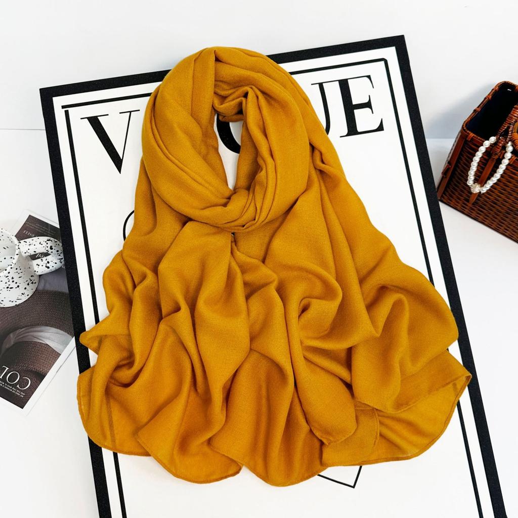 Cotton And Linen Scarf Women'S Yarn Scarf Solid Color Scarf Summer Sun Protection Breathable Shawl Retro Rough Edge Silk Scarf