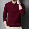 Высококачественный шерстяной свитер, зимний мужской теплый свитер из чистой шерсти, обычный толстый пуловер с воротником-футболкой, джемпер с длинными рукавами, однотонный