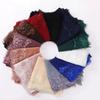 New Muslim Chiffon Hijab With Lace Muslim Scarf Long Shawls Solid Headscarf Wraps Embroidered Lace Muslim Turban Femme Hijab