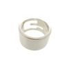 Used AUTHENTIC GUCCI Branded Cutout G WideRing Silver Silver925