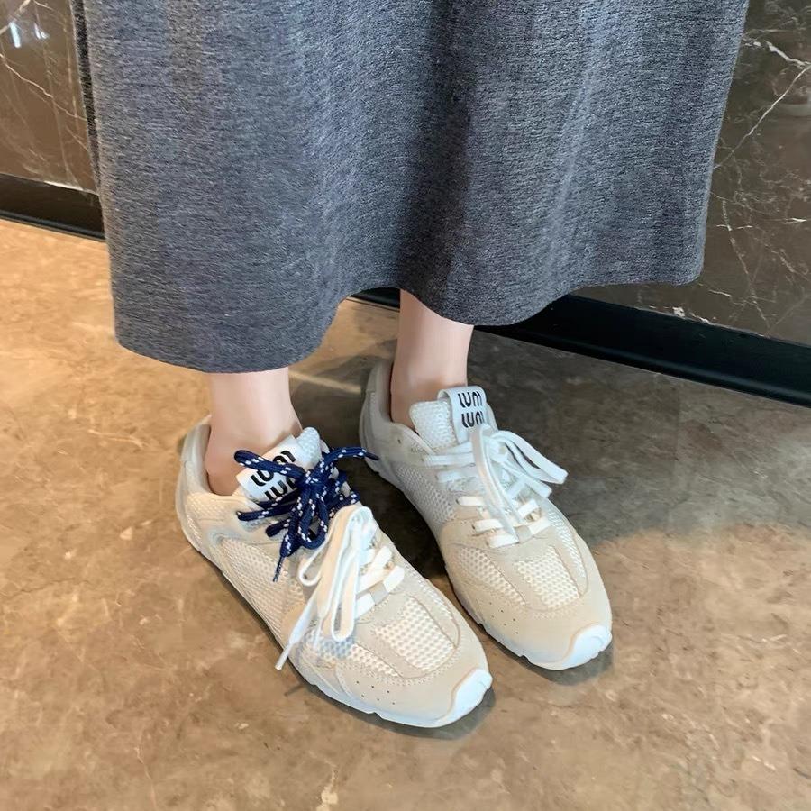 Виноградная Мама Лондонский Колледж~ Кожаные шнурованные универсальные дышащие повседневные туфли на плоской подошве в стиле Форреста Гампа женские спортивные тренировочные туфли