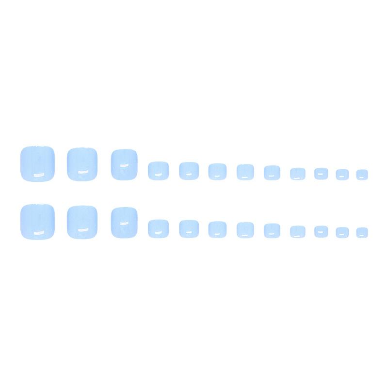 Синий Сладкий Белый Универсальный Съемный Накладной Педикюр 24 Штуки
