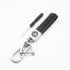 1Pcs Metal/Leather Keychain Hand-Woven Key Rope Key Ring Auto Emblem Accessories For BMW E90 E91 E92 E93 E60 E61 F10 F07 E63 E64 gsrm90