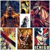 Japanese Anime Bleach Poster Decor Retro White Paper Posters and Prints Wall Art Painting Bedroom Bar Cafe Decoration Mural Fans Collection Gifts
