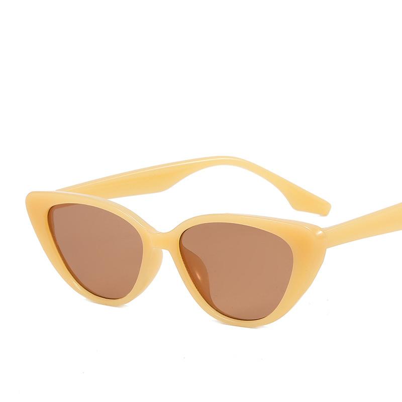 Очки Солнцезащитные очки в маленькой оправе Треугольные модные кошачий глаз Индивидуальные ретро Простые аксессуары