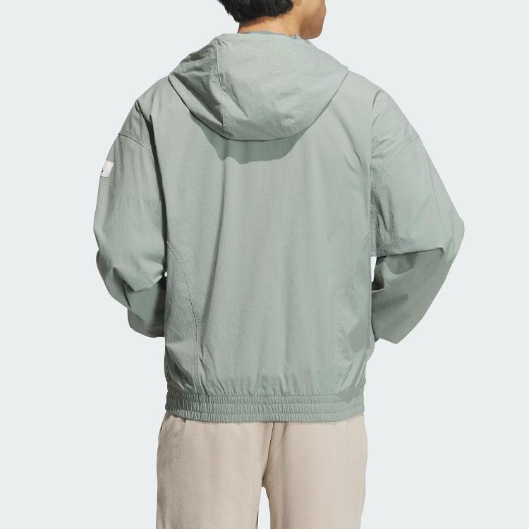 adidas Спортивная куртка для отдыха с однотонным логотипом Мужская верхняя одежда Серебристый Серый Зеленый IP4981