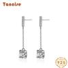 Tancise 925 Sterling Silver Moissanite  Zircon Earrings Drop Earrings For Women Wedding Party Gifts