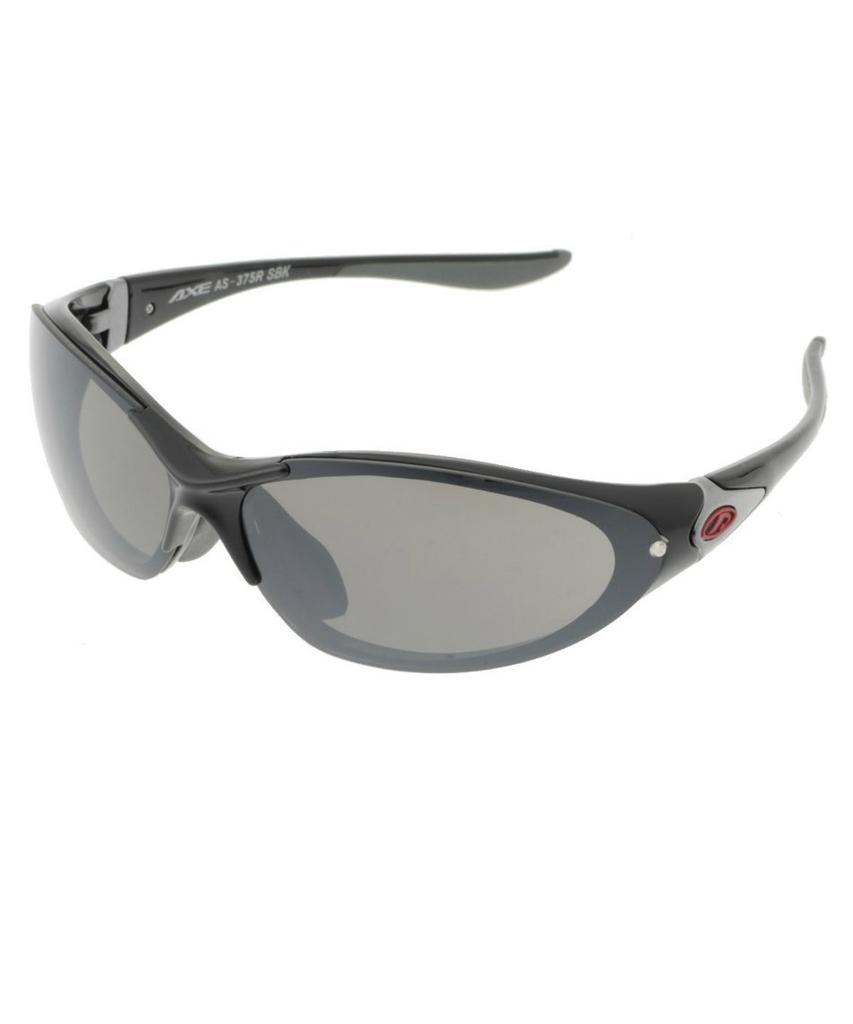 AXE AS375R Shiny Black Running and Cycling Sunglasses (SBK)