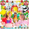 Farm Animal Birthday Decorations, 49pcs Farm Party Decorations Set-Farm Animal Balloons Head Hoop Etc Farm Birthday Decorations Supplies for Kids