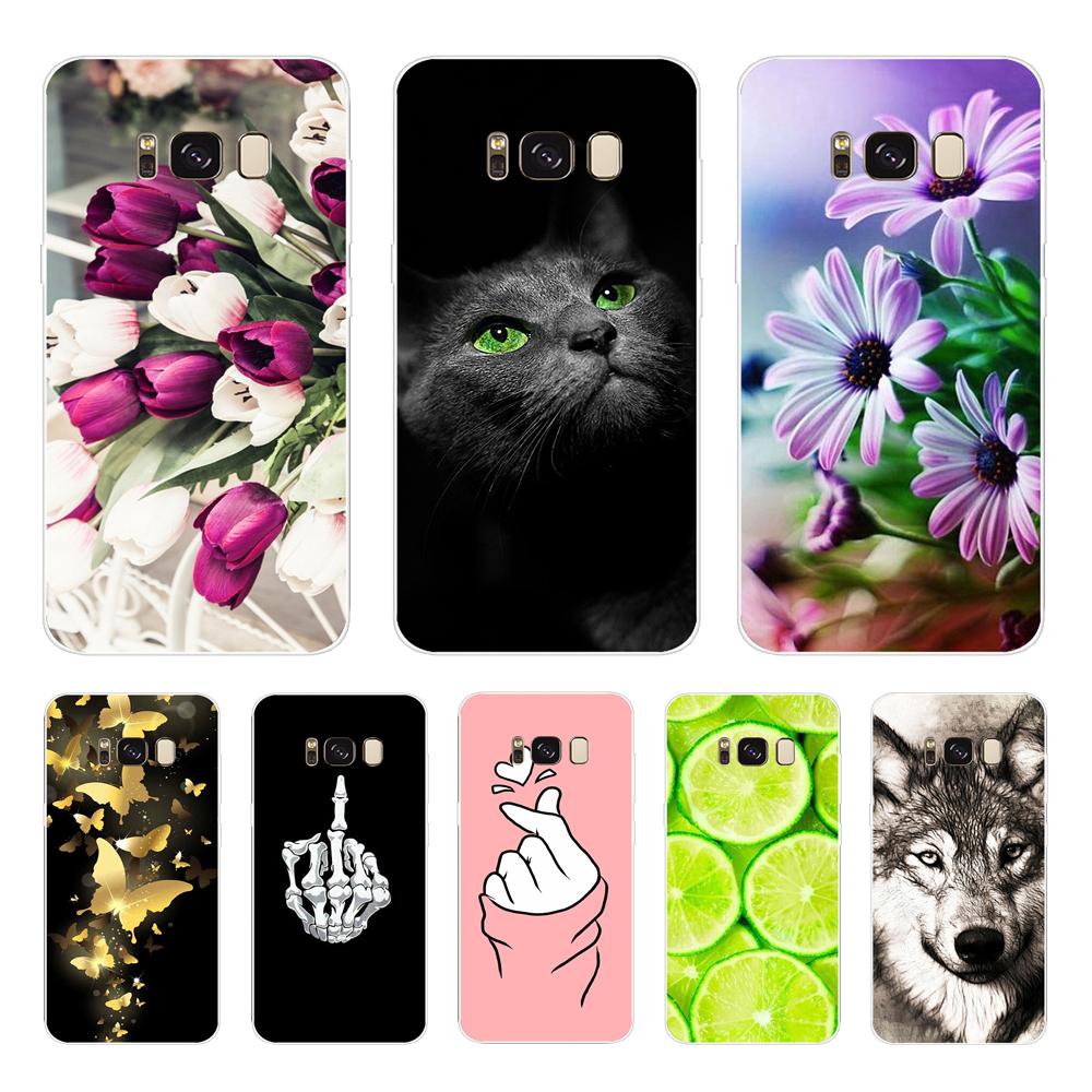 Чехол для Samsung Galaxy S8 Plus, силиконовый чехол, милый мягкий чехол из ТПУ для Samsung Galaxy S8 S 8 Plus, чехол-бампер для телефона S8Plus Coque