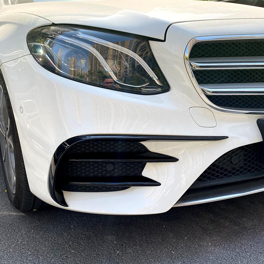 Для Mercedes Benz E-Class W213 AMG LINE 4-ДВЕРНЫЙ 2016-2020 Автомобильный Передний Бампер Губа Сплиттер Спойлер Накладка на Противотуманную Фару Тюнинг
