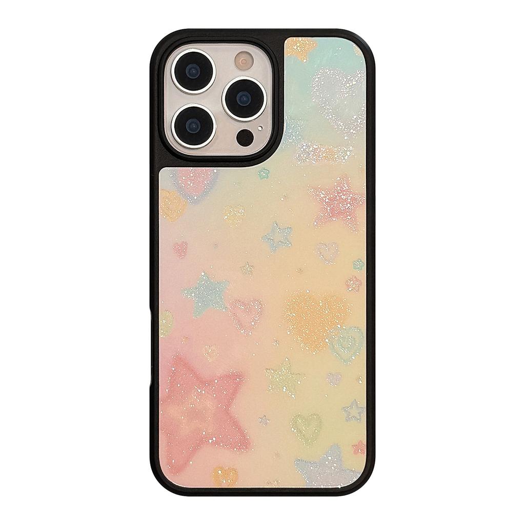 Glazed Sand Suitable for Apple 15 Promax Mobile Phone Case Iphone16 Dream Color Stars 12 Acrylic 13 Hard 14