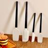 4pcs Japanese Scraper Multifunctional Jam Spatula Baking Cream Silicone Scraper Soft Rubber Scraper Bread Black Wooden Handle Scraper