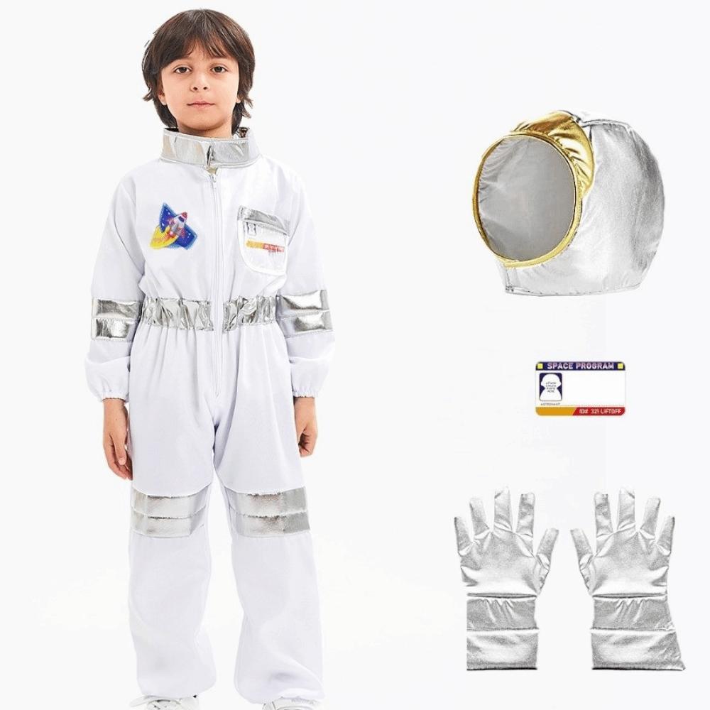 Jumpsuit Spaceman Costume With Hat Cosplay Costume Dress Up Space Suit Carnival Party