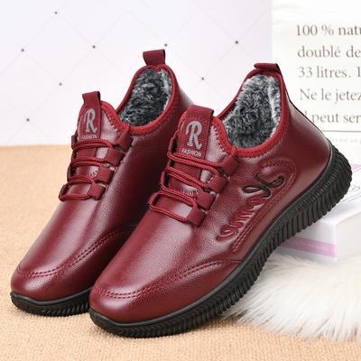 Женские зимние кроссовки из искусственной кожи, повседневные спортивные, теплые, на плоской подошве, меховые, для улицы, зимняя обувь для женщин, тенденции 2024 года