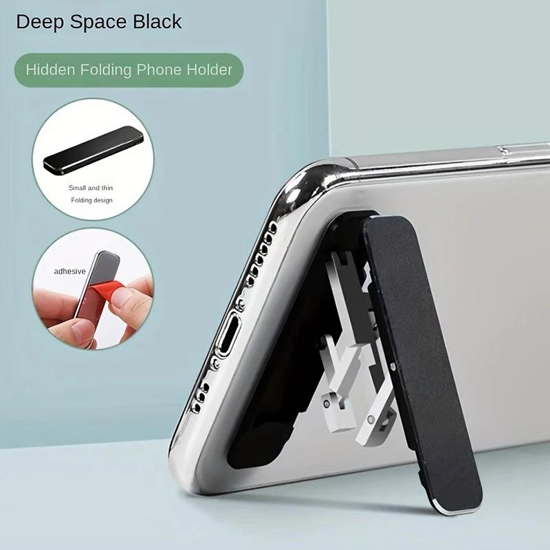 Мини подставка для задней панели телефона Невидимый клейкий кронштейн Kickstand Легкая Портативная Складная Поддержка