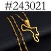 Anniyo Outline Bonaire Map Pendant Necklaces Netherlands Antilles Jewelry #243021