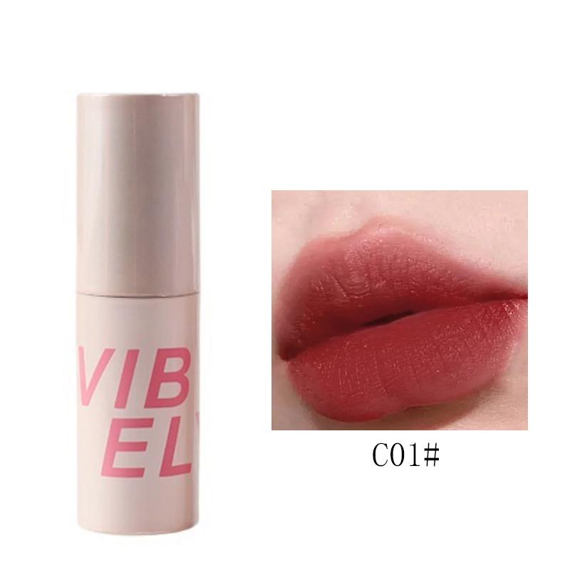 VIBELY Small Chubby Dun Velvet Matte Matte Lip Slime Burst Students Affordable Lip Glaze Lipstick