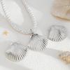Ожерелье из сплава с подвеской в виде гребешка, персонализированное богемное толстое веревочное ожерелье на ключицу, свежее и милое женское ожерелье на тему океанского праздника