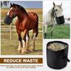 Horse Feed Bag Heavy Duty Mesh Horse Feeder with Adjustable Strap Horse Muzzle Feed Bucket for Feeding Grain Powder Supplements
