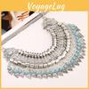 Style Ethnic Simulation Gemstone Decoration Tassel Design Necklace Women