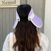 Summer Empty Top Wide Brim Sun Hat for Women Anti UV Sunscreen Bucket Hat Female Sun Protection Outdoor Beach Cap