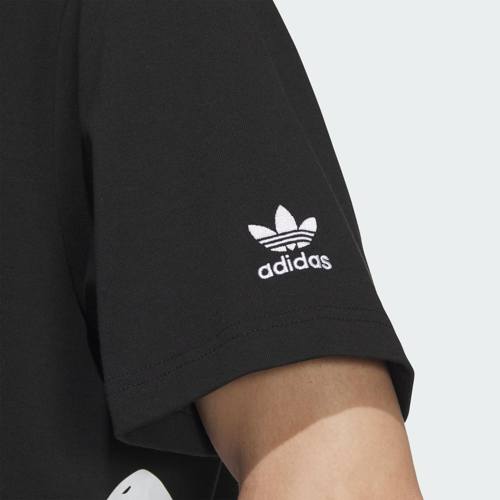 Adidas Originals Logo Graphic Breathable Versatile Short Sleeve T-Shirt Men Tops Black JD3247