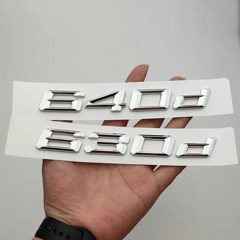 3D ABS Chrome Auto Letters Badge Decal Car Rear Trunk Sticker For BMW 6 Series GT F06 F12 F13 Logo 630d 640d Emblem Accessories