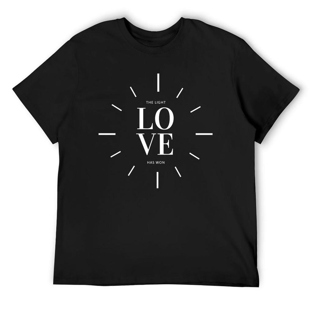 LOVE - The Light Has Won T-Shirt Boys Whites Plus Size Clothes Aesthetic Clothes T-shirt Men