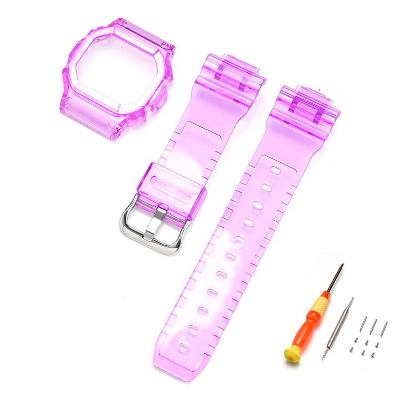 Ремешок для часов из смолы + чехол для Casio G-Shock DW-5600/5000/5030/5025 GW-M5610/M5600 G-5600 GLX-5600 Браслет Аксессуары