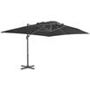 Offset Parasol - VIDAXL - 4x3 M - Aluminum - Black - 360° Tilt
