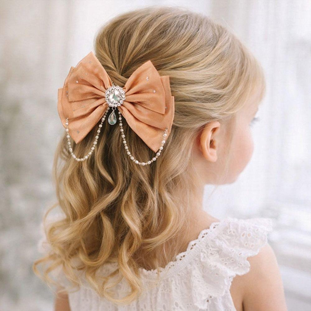 Pearl Hair Clips Princess Hairpins New Hair Ribbon Children Gifts