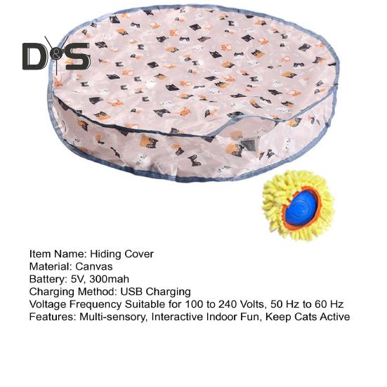 Интерактивные игрушки для кошек, живущих в помещении. Быстро катящийся мяч для игры в прятки. Мячи для кошек с 28-дюймовым игровым ковриком. Развлечения для кошек в помещении.