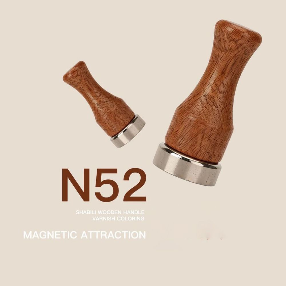 Wood Handle Puck Screen Magnetic Pin Heat Resistant Espresso Extractor Tool Home Barista
