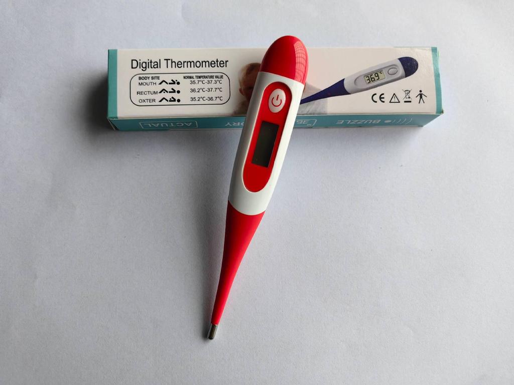 Водонепроницаемый цифровой термометр с мягким наконечником для детей и взрослых, измеряет оральную и температуру тела